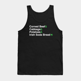 Helvetica St. Paddy's Day Food Tank Top